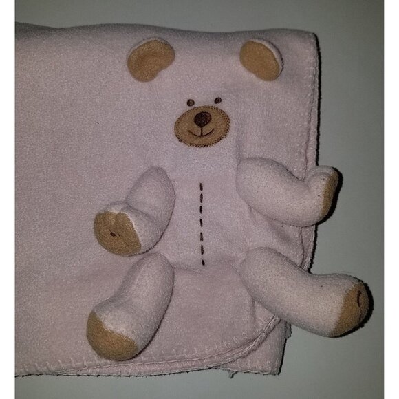 TY Pink Teddy Bear Baby Blanket Lovey 3D Plush Snoozie 2004 (wash wear as is) - Picture 2 of 9